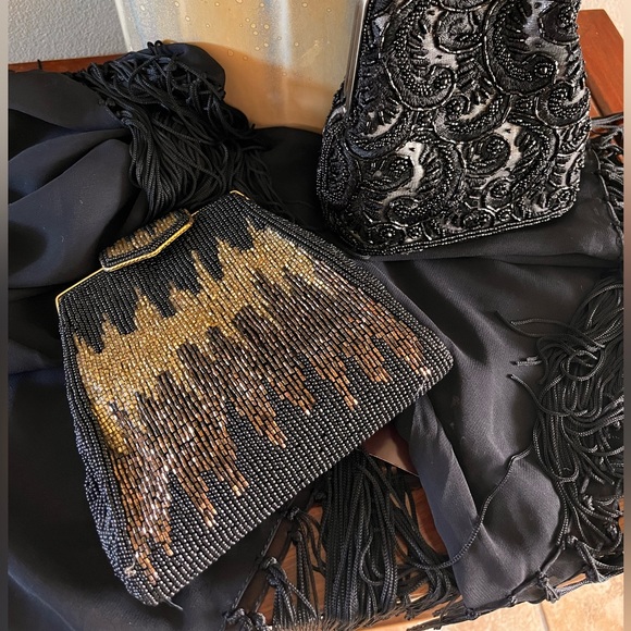 Inge Christopher beaded black and gold evening bag - Picture 11 of 13